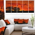 thumbnail image 1 of African Landscape with Warm Sunset - African Landscape Canvas Art Print, 1 of 3
