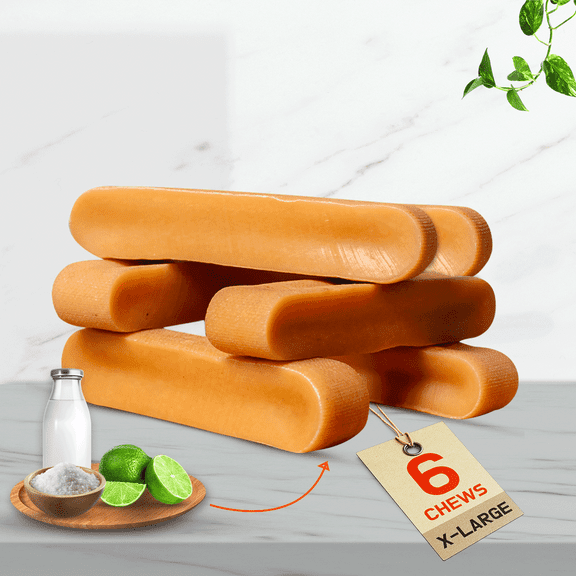 Tibetan Dog Chew Yak Cheese Treats, 2 lbs - All Natural Himalayan Yak Bones for Extra Large Chewers