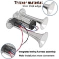 thumbnail image 4 of 12V 150DB Air Horn Dual Trumpets,Super Loud Air Horn for Truck, Dual Electric Air Horns Kit for Vehicles- With Compressor, Applicable for Cars, SUVs, Motorcycles, Trains Boats (silver), 4 of 7