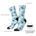 thumbnail image 4 of KLL Black White Gray Rabbit Print Cool Socks Men's Women's Crew Socks Funny Crazy Novelty Stockings, 4 of 6