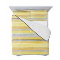 thumbnail image 7 of Quilts Full Size Bedding Set, Yellow Nordic Style Stripes Lightweight Quilted Comforter, Yellow Gray Texture Soft Reversible Bedspread Coverlet with Pillow Covers for All Season, 78" x 90", 7 of 7