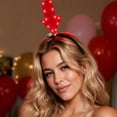 thumbnail image 5 of Party Accessory, Adorable Exclamation Point and Question Arrow Headband, Battery Powered Halloween Lights Wearable Decoration, Red Headband Women Lightweight Quirky Party, 5 of 7