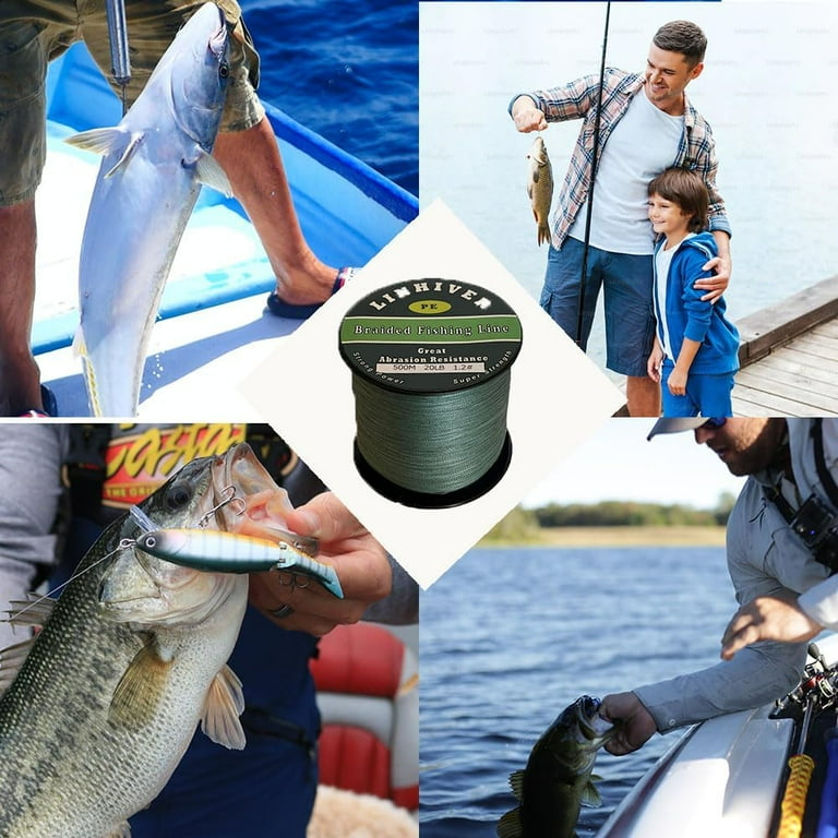 LinHiver Braided Fishing Line, Strong Power, Great Abrasion Resistance, Thin Diameter, No Stretch, Low Memory and High Sensitivity(547Yds,20LB,4 Strands, Multi Color) - Walmart.com LinHiver Braided Fishing Line, Strong Power, Great Abrasion Resistance, Thin Diameter, No Stretch, Low Memory and High Sensitivity(547Yds,20LB,4 Strands, Multi Color) - Walmart.com