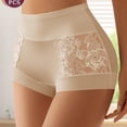 thumbnail image 6 of Bosfbaoi Underwear For Women High-Waisted Boyshort Underwear Floral Lace Panel Seamless Panties, 6 of 9