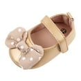 thumbnail image 3 of Baby Girls PU Leather Princess Polk Dot Bowknot Wedding Baptism Prewalker Crib Shoes, 3 of 6