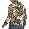 thumbnail image 6 of Wukai Rabbits on Floral Print Men Hoodies Fleece Sweatshirts Long Sleeve Sweaters Pullover Fall Outfits Winter Clothes-Large, 6 of 7