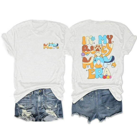 in My Mom Era Shirt Mama Shirt Dog Paw Graphic Tee,in My Mom Era Shirt for Women,Mama Shirt for Women