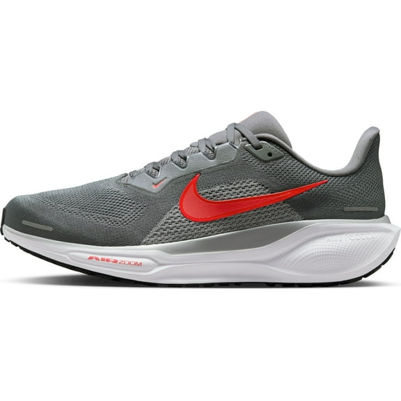 Nike Men's Pegasus 41 Cool Grey/Bright Crimson/Wolf Grey 11 Wide