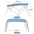 thumbnail image 5 of COVERS&ALL 4 Bimini Top, Sturdy frame design, 8 oz UV Tear & Abrasion-Resistant, Water Repellent Polyester Fabric with PU Coat (Navy Blue, 96" L x 91" - 96" W x 54" H Inches), 5 of 7