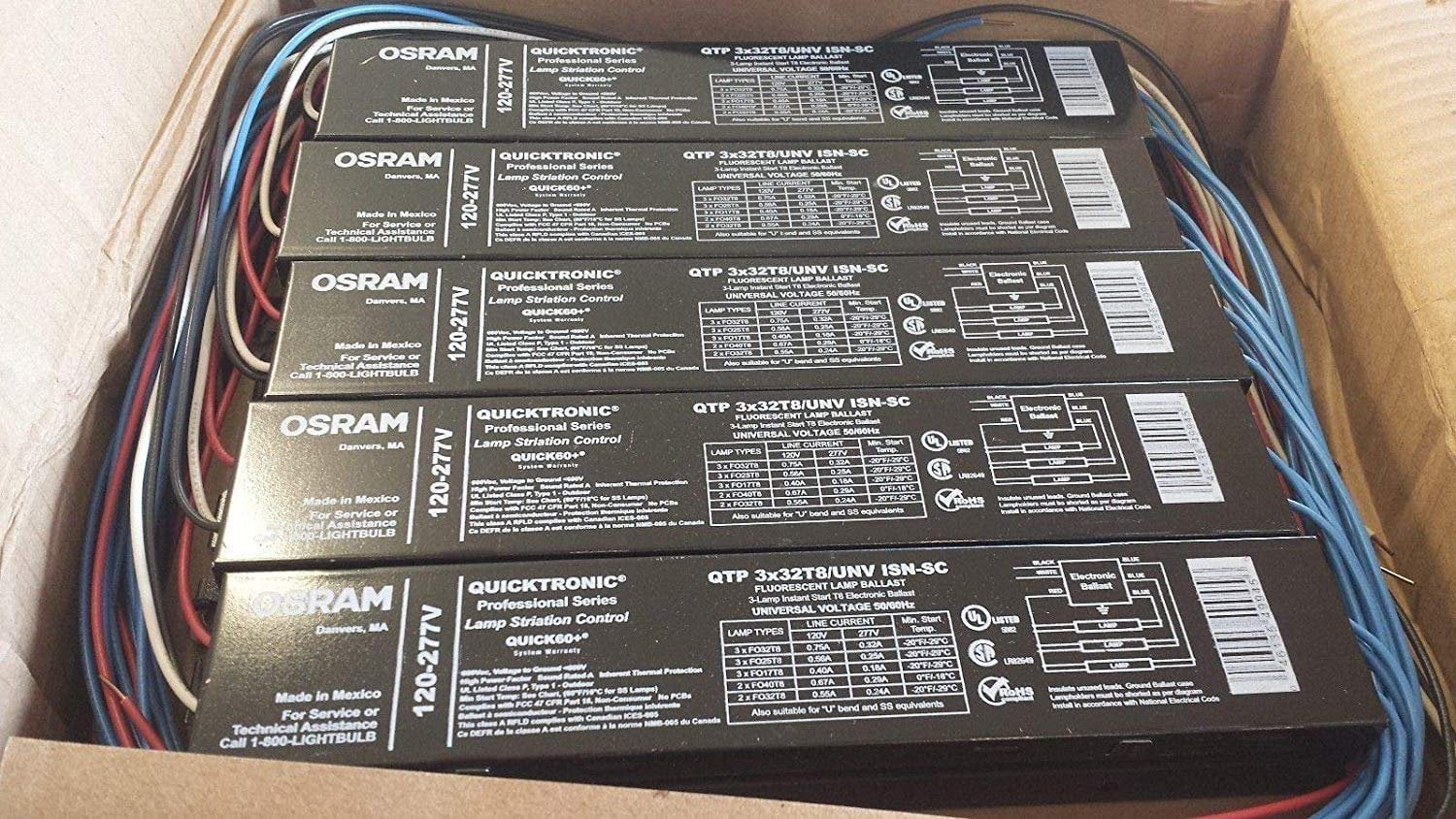 Non-Dimmable Indoor//Outdoor QUICKTRONIC Professional OSI QTP3X32T8//UNVISNSC 49945 Pack of 10