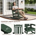 thumbnail image 4 of SERWALL Oversized Outdoor Rocking Chair for Adults, HDPE All Weather Patio Rockers for Porch Garden Lawn, Dark Green, 4 of 9