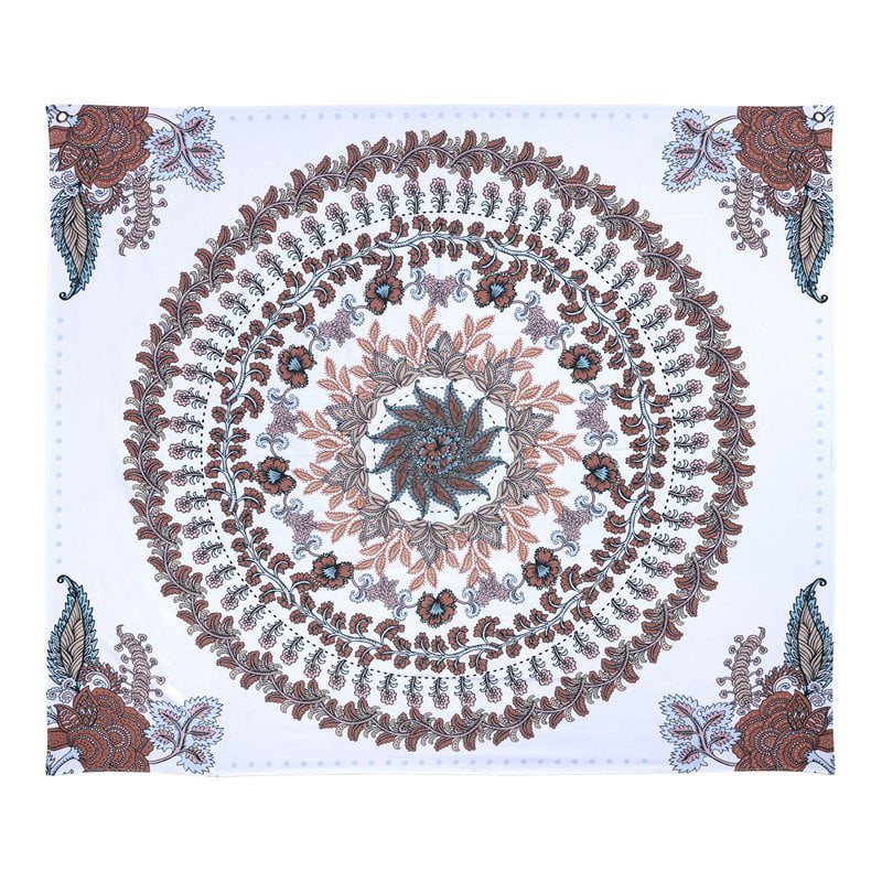 Stratton Home Decor Floral Medallion Fabric Wall Tapestry in Multi-Color