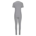 thumbnail image 5 of Oversized Tshirts for Women Women's 2 Piece Outfits Matching Knit Sweater Sets Pullover Tops and High Waisted Pants Tracksuit Sweatsuit Ndbuld Silver XL, 5 of 6