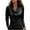 Black, variant on fatyb Women's Elegant Satin Blouses with Collar Long Sleeve Dressy Work Business Office Shirts for Ladies
