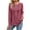 Hot Pink, variant on GaThRRgYP Plus Size Tops for Women,Womens Tops Short Sleeve Cotton,Women's Solid Round-Neck Long Sleeve Fashion Casual Blouse Tops Coffee S