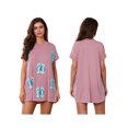 thumbnail image 1 of SUNSIOM Chemise de Nuit pour Femmes à Sequins, Col Rond, Manches Courtes, Robe Ample, Vêtements de Nuit, 1 of 6