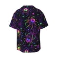 thumbnail image 2 of Haiem Multi-colored Spiders Men's Casual Shirts Short Sleeve Button Down Shirts Fashion Textured Summer Beach Shirt-Large, 2 of 7