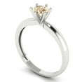 thumbnail image 2 of Solitaire Engagement Ring for Women - 0.5ct Natural Morganite in 14K White Gold Promise Ring, 2 of 5