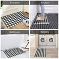 thumbnail image 3 of Black white plaid Door Mat for Indoor, Welcome Door Mats Front Entrance Rug, Non-Slip Bathroom kitchen Rugs for Inside Floor, Small Rug Dog Door Mat 20X31.5 Inch, 3 of 5