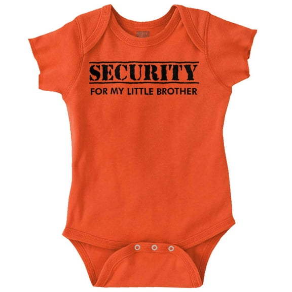 Security for My Little Brother Romper Boys or Girls Infant Baby Brisco Brands 12M
