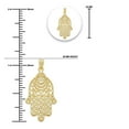thumbnail image 3 of Charm America - Gold Filigree Hamsa Hand Charm - 10 Karat Solid Gold - Hamsa Hand Pendant, 3 of 4