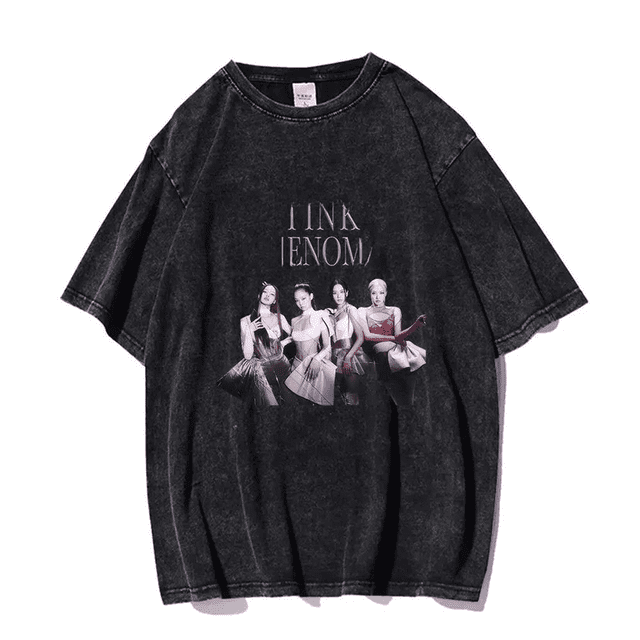 Camiseta de manga corta de algodón puro estilo coreano Blinktrendy con cuello redondo y lavado urbano de diseño de sensibilidad veraniega