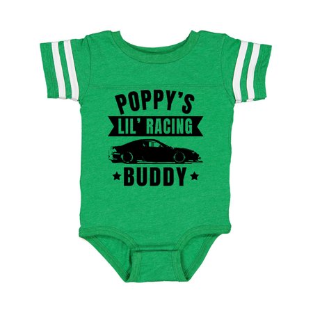 

Inktastic Poppy s Lil Racing Buddy with Car Silhouette Gift Baby Boy or Baby Girl Bodysuit