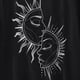 thumbnail image 4 of Pntutb Blusa de manga corta informal con estampado de sol y luna vintage para mujer Pntutb Pntutb-3462, 4 of 8