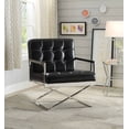 thumbnail image 2 of ACME Rafael Accent Chair in Black PU & Stainless Steel, 2 of 2