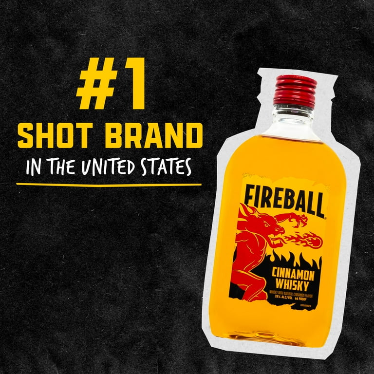FIREBALL, Whiskey, 375ml Plastic Bottle, Cinnamon Flavor, 33