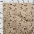 thumbnail image 2 of oneOone Georgette Viscose Light Beige Fabric Flower & Leaves Watercolor Quilting Supplies Print Sewing Fabric By The Yard 42 Inch Wide, 2 of 4