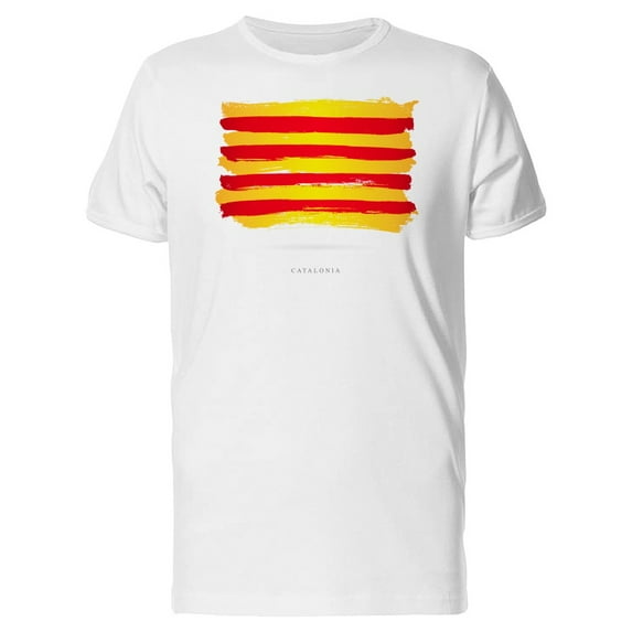 Grunge Watercolor Catalonia Flag Tee Men's -Image by Shutterstock