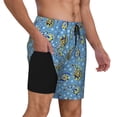 thumbnail image 2 of Fuzoiu Blue paisley pattern Print Men's Swim Shorts,Quick-Dry Double-Layer Swim Trunks,Board Trunks,Beach Shorts Swimwear Bathing Suits-3X-Large, 2 of 6