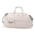 thumbnail image 4 of Bolso Boston de gran capacidad con bolsillo para zapatos, bolso de viaje, compartimento separador para ropa húmeda/seca Blanquecino, 4 of 9