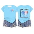 thumbnail image 4 of WERYOUNG Red White & Blue Graphic T Shirt For Women Short Sleeve Crew Neck Patriotic Tee 250th Anniversary USA Celebration T-Shirts Holiday Party Comfortable Tops L, 4 of 4
