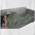 thumbnail image 5 of Abstract Soft Flannel Fleece Throw Blanket, Graphical Irregular Squares Grid Like Pattern Vintage Vibes, Cozy Plush for Indoor and Outdoor Use, 60" x 80", Reseda Green Mustard, by Ambesonne, 5 of 5