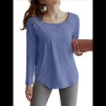 thumbnail image 1 of Camisetas Deportivas de Larga para Mujer, con Protección Solar UPF 50+, para Correr, Gimnasio, Secado Rápido Azul y M, 1 of 7