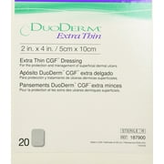 DuoDerm convatec Extra Thin sterile dressing 2" x 4", Box of 20
