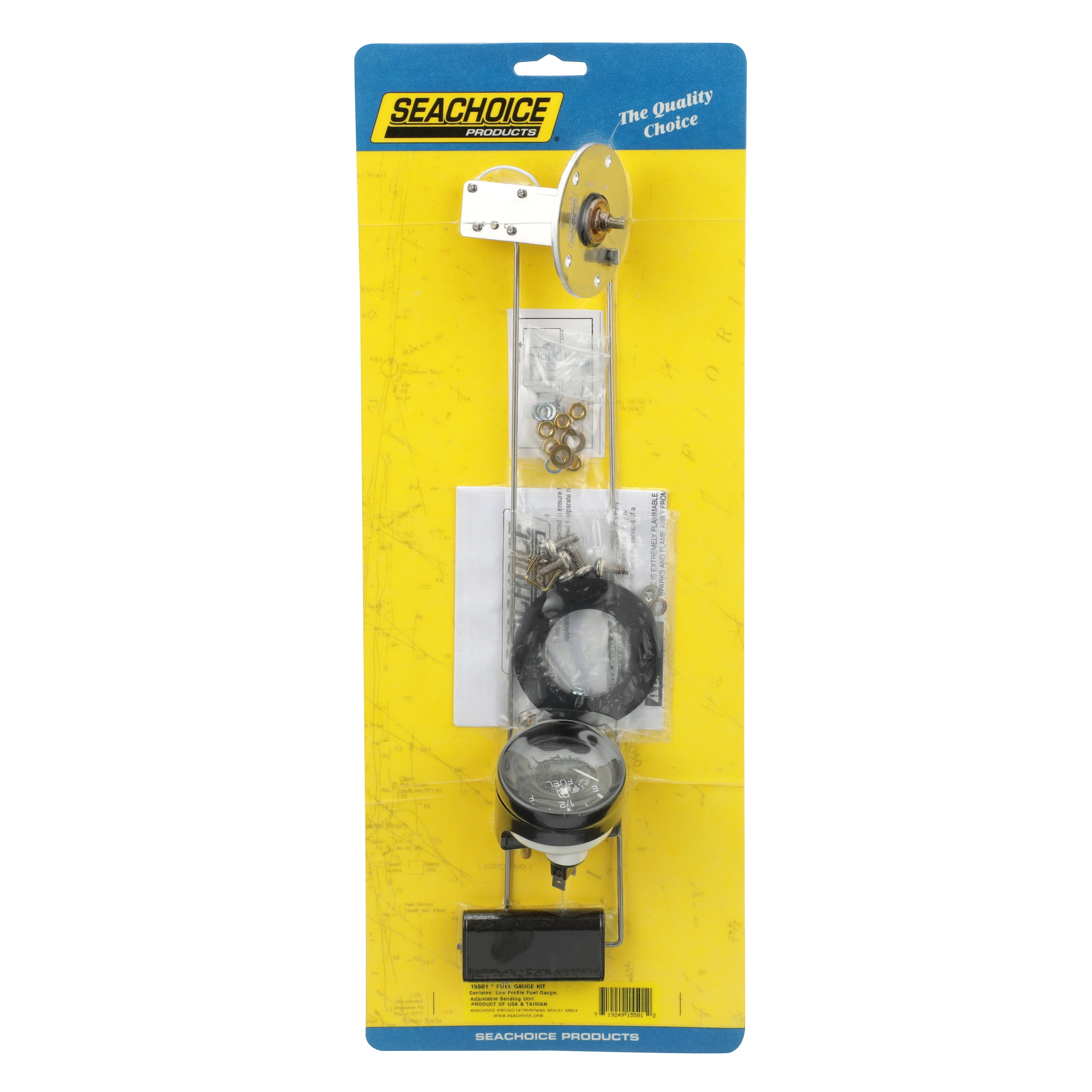 15501 SeaChoice Fuel Gauge Kit with Sending Unit