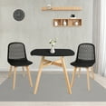 thumbnail image 6 of Modern Square MDF Top Dining Table Set for 2, Mid-Century Dining Table and Chairs Set for Kitchen, Dining Room, Office, Cafe, Restaurant (Black), 6 of 6