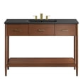 thumbnail image 4 of Zaire 48" Single Sink Bathroom Vanity in Walnut Black, 4 of 10