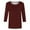 Wine C, variant on Horkkom 3/4 Length Sleeve Womens Tops Casual Crew Neck Solid Color Shirts Loose Pullover Blouses, Gifts for Women
