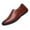 Brown, variant on Seeotter Men's Loafers Genuine Leather Flat Breathable Casual Shoes Handmade Slip On Driving Shoes Fashion Business Shoes