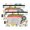 Car Mountain Sun Tree Rainbow, variant on 2 Pack Pencil Pouch for 3 Ring Binder Smooth Zipper Folders with Pockets Clear Window Pencil Case Cute Lovely Mushrooms