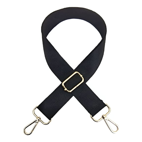 FACEGA Wide Purse Straps Replacement Adjustable Crossbody Canvas Shoulder Strap For Women - Black