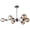 Brass, variant on Woodbridge Lighting Ethan 6-light Metal Convertible Pendant in Bronze/Brass