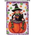thumbnail image 1 of HLONK Latch Hook Rug Kits  Halloween Wizard | Home Carpet Rug Making Canvas Kits 50×38cm/20*15in, 1 of 9