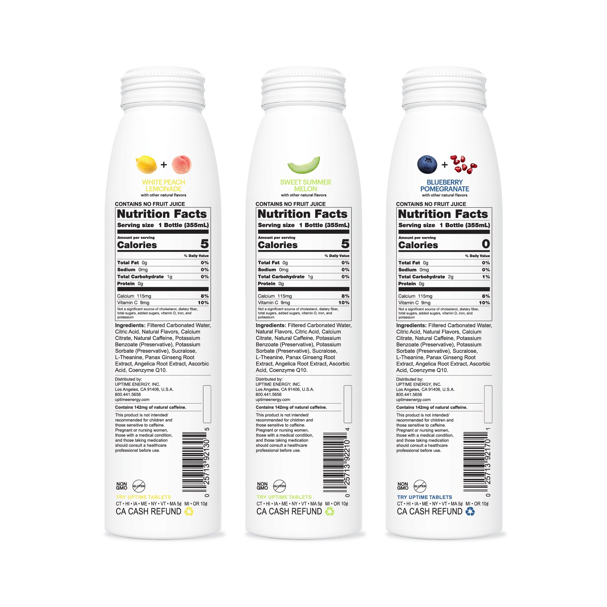 Uptime Energy Drink Variety Pack Sugar Free 12 Bottle Case