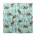 thumbnail image 2 of Yayeee Shower Curtain with Hooks 72"x72" Waterproof Fabric Bathroom Hanging Decor, Green Otters Pattern, 2 of 5