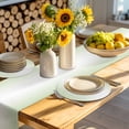 thumbnail image 4 of Light Green Ombre Round 15 Inch Placemats Set of 6, Modern Gradient Abstract Art HeatResistant Non Slip Place Mats for Dining Table, Wipeable Braided Kitchen Table Mats for Housewarming, 4 of 9